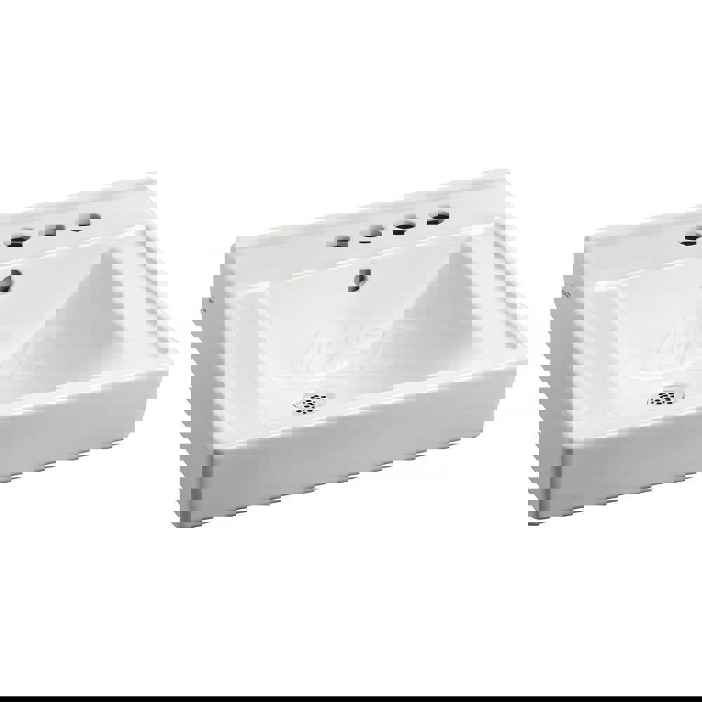 Decorum Wall-Hung EverClean Sink with 4-Inch Centerset and Extra Right Hand Hole